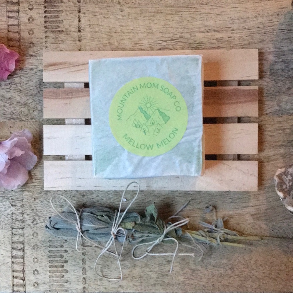 MELLOW MELON Glycerin Bar Soap / Mountain Mom Soap Co - Picture 3 of 7